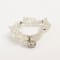 John Bead Crystal Quartz Clear Natural Stone 2-Strand Bracelet with Circle Charm